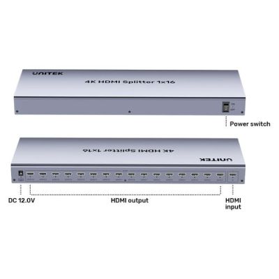 11. Rozdzielacz HDMI Unitek 4K 1 wejście 16 wyjść 4K@30Hz