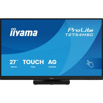 3. iiyama ProLite T2754MSC-B2AG monitor komputerowy 68,6 cm (27") 1920 x 1080 px Full HD LED Ekran dotykowy Przeznaczony dla wielu użytkowników Czarny