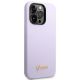 4. Etui Guess Silicone Vintage Gold Logo na iPhone 14 Pro - fioletowe