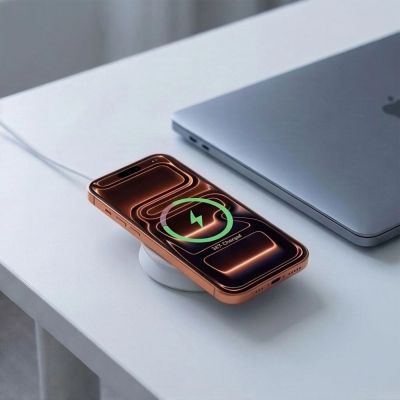 8. Ładowarka bezprzewodowa Tech-Protect A55 2in1 MagSafe 25W QI2.2 + kabel USB-C / USB-C 100 cm - biała
