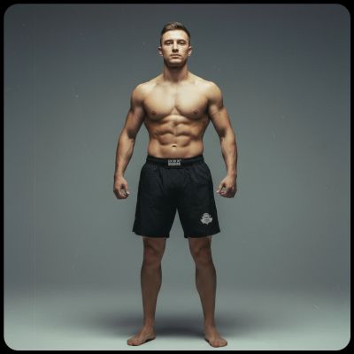 17. Spodenki Shorty MMA czarne DBX Bushido