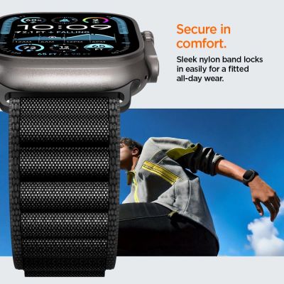 13. Pasek Pasek Spigen WBF1 na Apple Watch 44 / 45 / 46 / 49 mm - czarny