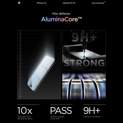10. Szkło hartowane Spigen Glas.TR EZ Fit 2-pack na iPhone 17 Air - przezroczyste