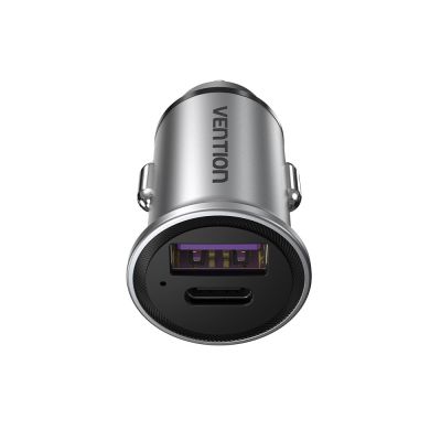 2. Ładowarka samochodowa Vention USB-A USB-C 30W PD