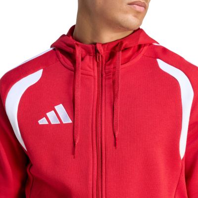 4. Bluza męska adidas Tiro 26 League Sweat Full Zip Hoodie czerwona KF9106