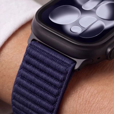9. Pasek Tech-Protect NylonLoop na Apple Watch 44 / 45 / 46 / 49 mm - granatowy