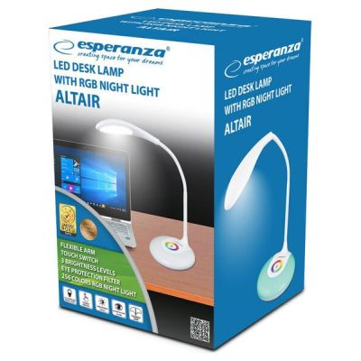 10. Lampka biurkowa LED Esperanza ALTAIR ELD102 (1m; Biały neutralny)