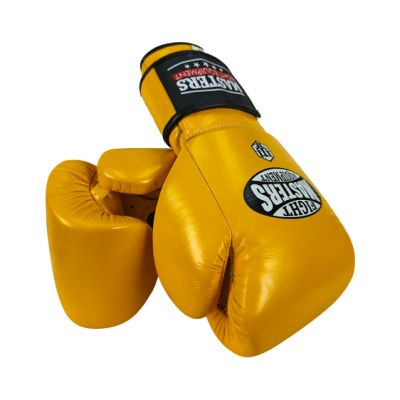 2. Rękawice bokserskie skórzane RBT-MEX 12 oz żółte