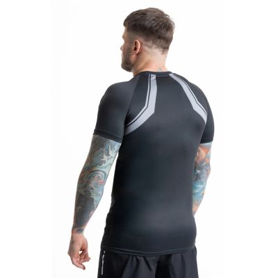 4. Rashguard szary krótki rękaw logo DBX Bushido