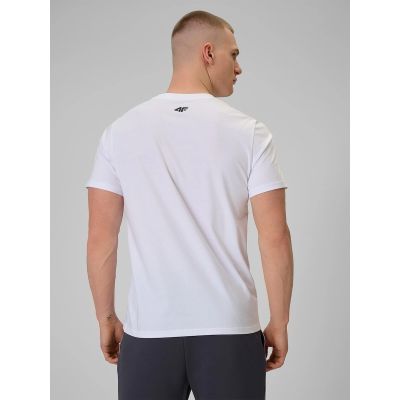 2. T-shirt regular z nadrukiem męski 4F 4FRAW25TTSHM3611-10S