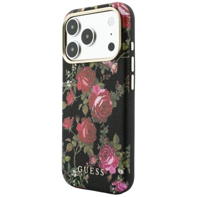 2. Etui Guess Blossom Roses Print MagSafe na iPhone 18 Pro Max / 17 Pro Max - czarne