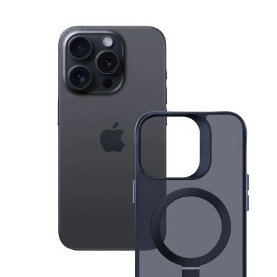32. Etui 3mk Smoke Case Mag&Stand na Apple iPhone 16 pro max - czarne