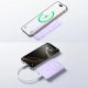 10. Powerbank Baseus EnerFill FM11 Ultra-Mini 10000mAh 22,5W indukcyjny kompatybilny z MagSafe z białym kablem Basus Simple USB-C 20V/3A 0,3m - fioletowy