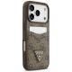 4. Etui Guess 4G nauble Card Triange na iPhone 18 Pro / 17 Pro - brązowe