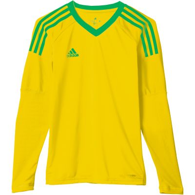 Koszulka bramkarska adidas Revigo 17 Junior AZ5390 z ochraniaczami na łokcie, wyposażona w technologię climacool oraz adizero