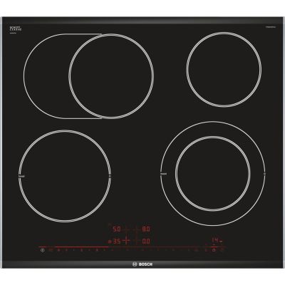 5. Płyta ceramiczna BOSCH PKN675DP1D (4 pola grzejne; kolor czarny)