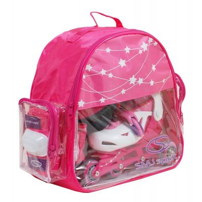 23. Zestaw SMJ Sport Combo Pink LED: 2w1 wrotko-rolki HS-TNK-000009549