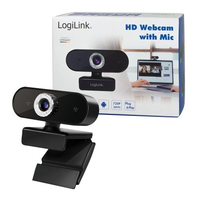 11. LogiLink UA0368 kamera internetowa 1280 x 720 px USB 2.0 Czarny