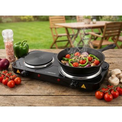 55. ESPERANZA KUCHENKA ELEKTRYCZNA YELLOWSTONE 1500W + 1000W CZARNA EKH014K