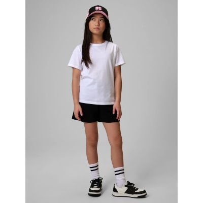 3. T-shirt regular gładki dziewczęcy 4F 4FJRMM00TTSHF3553-10S