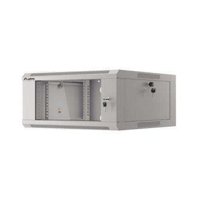 5. LANBERG SZAFA WISZĄCA 19" 4U 570X600 SZYBKI MONTAŻ (SZARA, FLAT PACK) WFFA-5604-10S