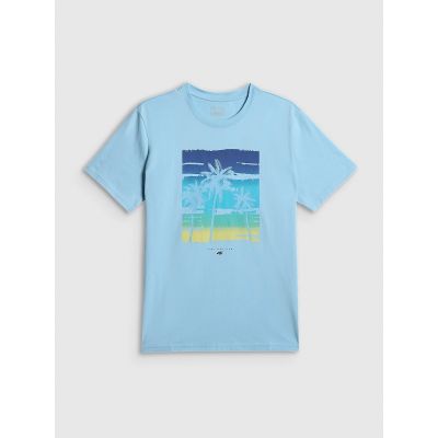 7. T-shirt regular z nadrukiem męski 4F 4FRSS26TTSHM4291-34S