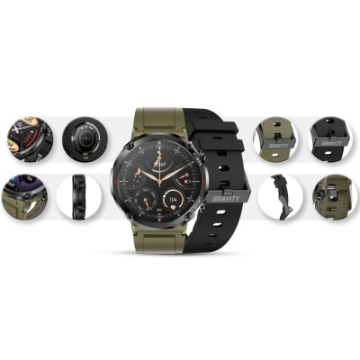 12. Smartwatch Gravity GT21-7 + Czarny Pasek Silikonowy