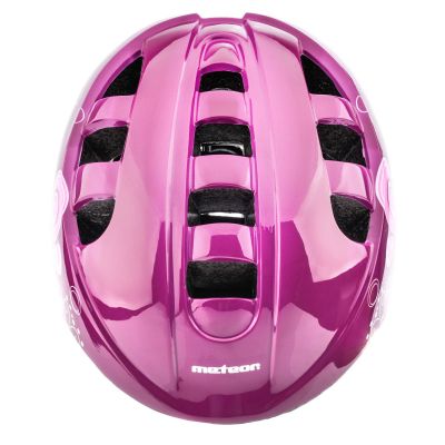 11. Kask rowerowy Meteor KS08 Pink Butterflies 24900-24901