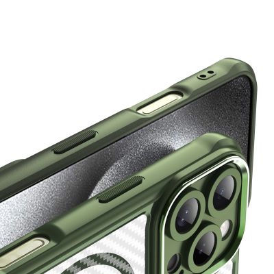 8. Etui silikonowe Leading Series MagSafe do iPhone 16 Pro - zielone