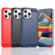 6. Elastyczne etui wzór karbon do iPhone 15 Pro Carbon Case - niebieskie