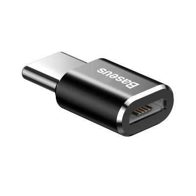 5. Adapter Baseus Mini przejściówka z micro USB na USB-C - czarny
