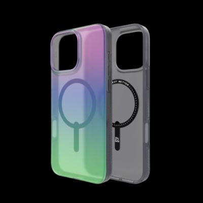 3. Etui ZAGG Milan Snap z MagSafe do iPhone 16 Pro Max - zielono-fioletowe