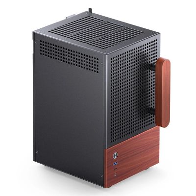 9. Obudowa Jonsbo T6, Mini-Tower, Mini-ITX, Tempered Glass, Holz - czarna