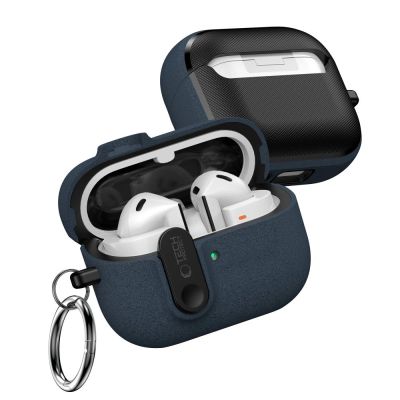 3. Etui Tech-Protect Slim Hook na Samsung Galaxy Buds 3 / 3 FE / 3 Pro - granatowe