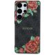 3. Etui Guess Leather 4G Flowers Print Metal Classic Logo MagSafe na Samsung Galaxy S25 Ultra - czarne