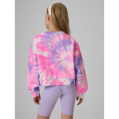 2. Bluza dresowa loose bez kaptura dziewczęca 4F 4FJRSS26TSWSF2935-90A