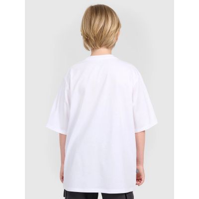 2. T-shirt oversize z nadrukiem chłopięcy 4F 4FJRAW25TTSHM3062-10S