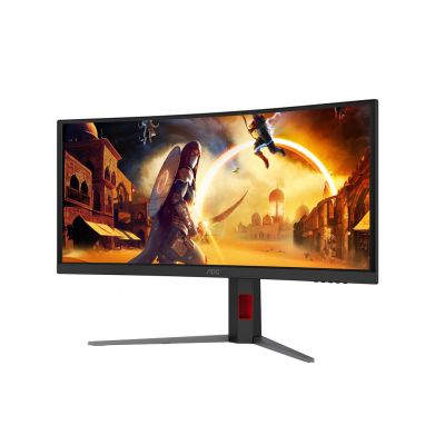 10. AOC G4 CU34G4ZCA monitor komputerowy 86,4 cm (34") 3440 x 1440 px Wide Quad HD Czarny, Czerwony