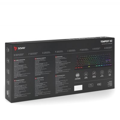 5. SAVIO KLAWIATURA MECHANICZNA RGB OUTEMU RED TEMPEST X2