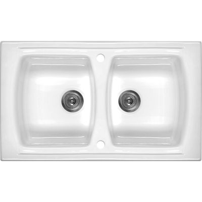 Zlewozmywak ceramiczny 2-komorowy ZCL_620N 5908212037836