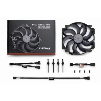 15. Wentylator NOCTUA 140mm NF-A14x25r G2 PWM chromax black
