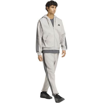 6. Spodnie męskie adidas Essentials 3-Stripes Fleece Tapered Cuffed szare KY4127