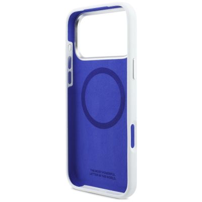 7. Etui BMW M Silicon Horizontal Line MagSafe na iPhone 17 Pro Max- białe