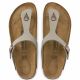 10. Japonki męskie szare Birkenstock Gizeh Birko-Flor Nubuck Stone regular szerokie (43391)