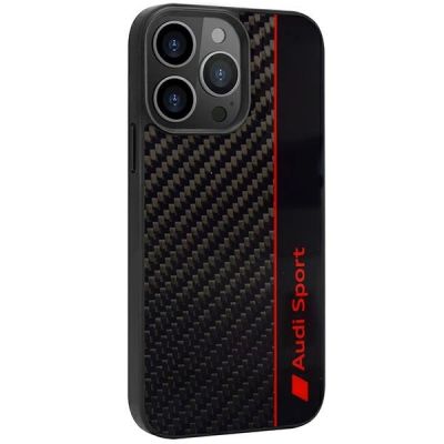 2. Etui Audi Carbon Fiber Stripe na iPhone 13 Pro Max - czarne