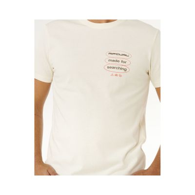 5. Koszulka męska RIP CURL Vaporcool Search 3 Stacks Tee biała