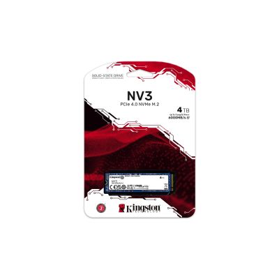 5. Kingston Technology NV3 4 TB M.2 PCI Express 4.0 NVMe 3D NAND