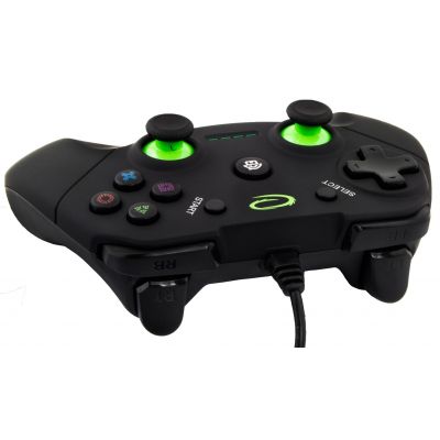 8. Gamepad Esperanza Vanquisher EGG110K (PC, PS3; kolor czarny, kolor zielony)