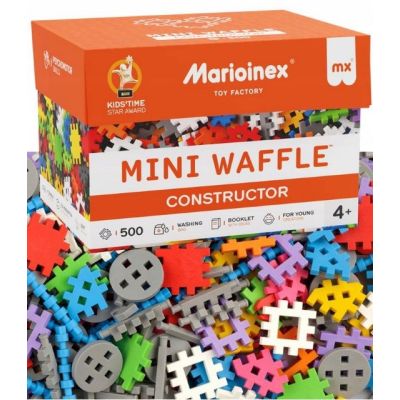 10. MARIOINEX Klocki Mini Waffle Konstruktor, 500 elementów