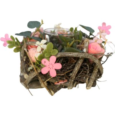 12. ŚWIECZNIK DEKORACYJNY RÓŻOWY 16CM NA TEA LIGHT